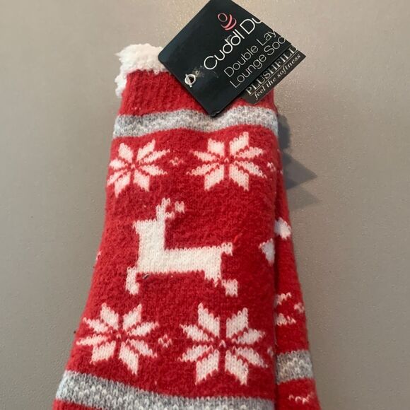 Cuddl Duds Slipper Plush Socks - Picture 2 of 3